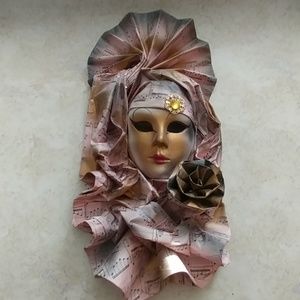Garanzia Mirho Venezia Italy Ornate jeweled hanging Mardi Gras paper wall Mask